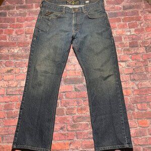 Ariat Jeans Mens 33x30 Blue Rebar M5 Straight Leg Denim Workwear Western